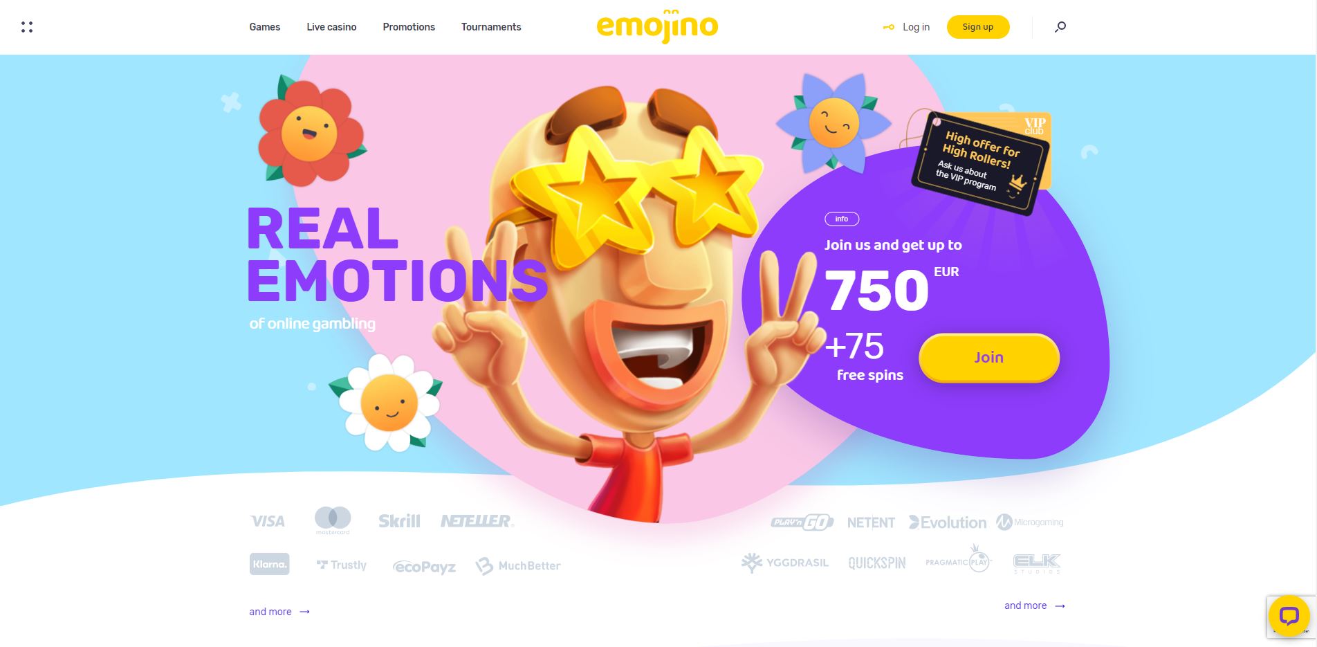 Emojino Homepage Screenshot