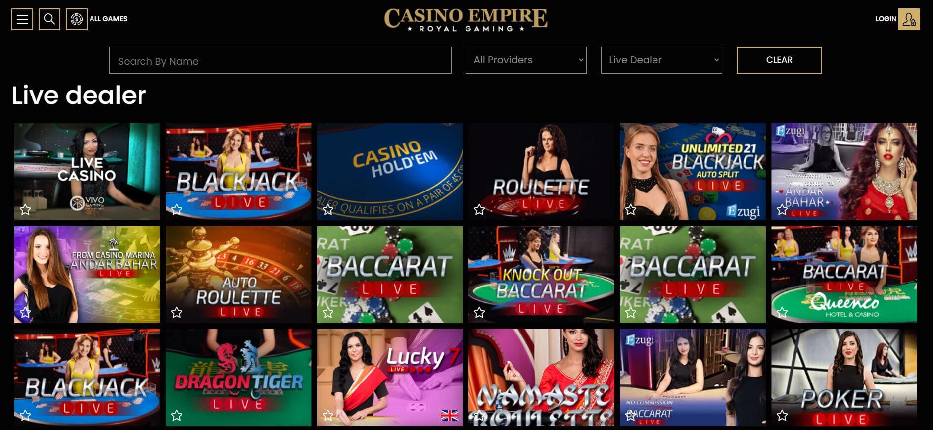 Casino Empire Live Casino
